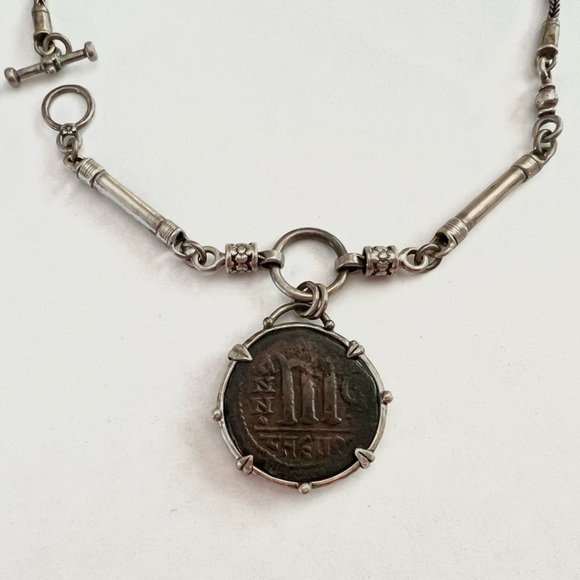 Ancient Artifact coin necklace Constantinople Byzantine Roman Coin 578-582 A.D. - Picture 5 of 15